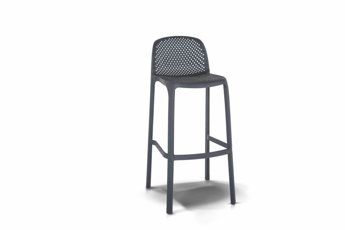 Барный стул Севилья из пластика, арт. LCAZ6049, цвет темно-серый.