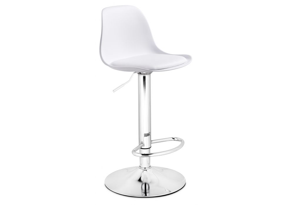 Барный стул Soft white - chrome