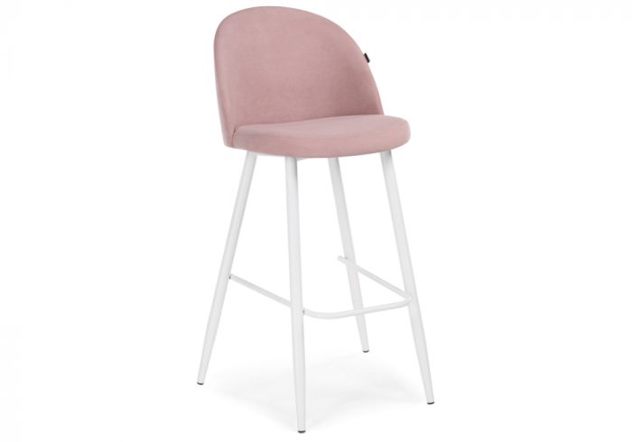Барный стул Сондре пыльно-розовый - белый