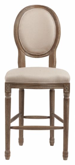 Барный стул Vintage French Round Кремовый Лен