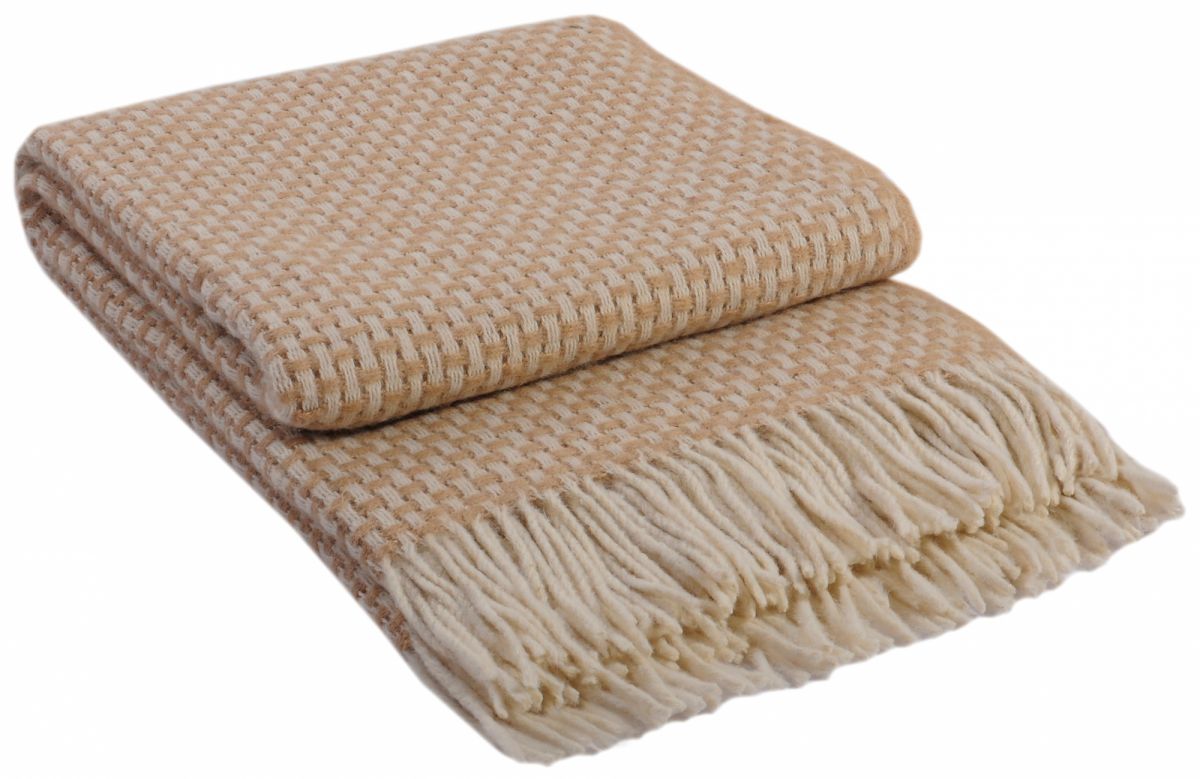 Бел-беж 200х220 Милано Люкс " Рогожка 200х220 плед новозеланская шерсть