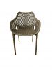 "Беллини" стул пластиковый, цвет бежево-коричневый - 2