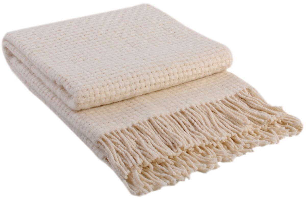 Белый 200х220 Милано Люкс " Рогожка 200х220 плед новозеланская шерсть