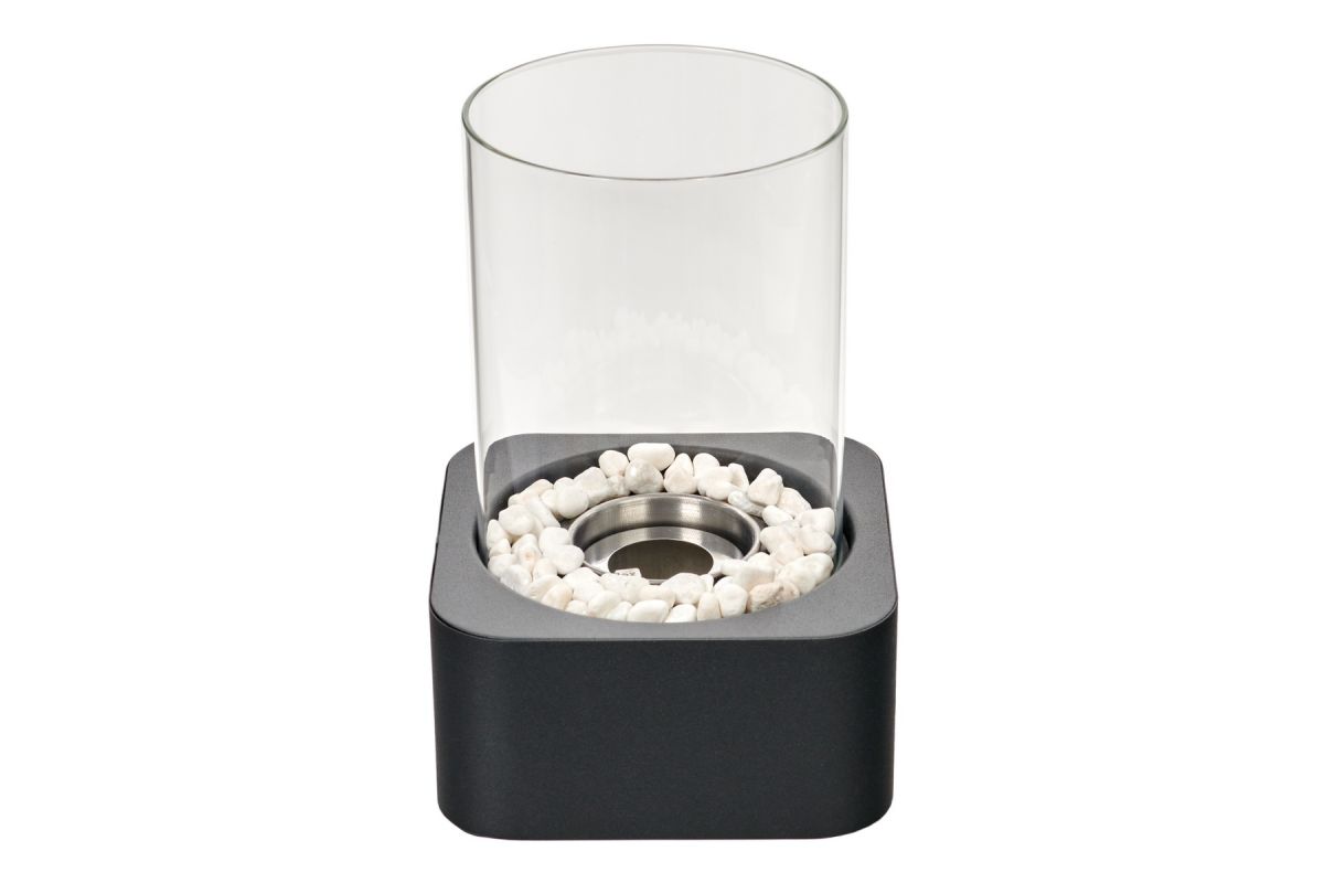 Биокамин настольный "SQUARE", 17x17x25,5 см, из металла, стекла