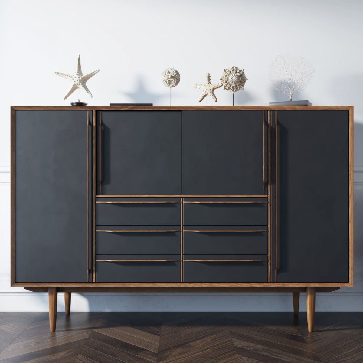 Большой комод "Bruni Black"