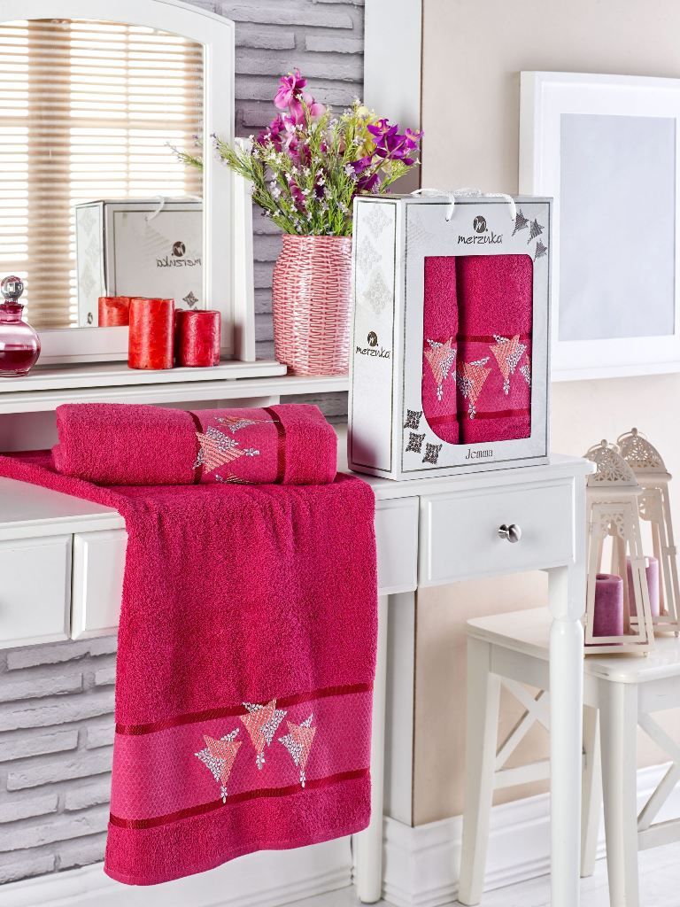 Бордо 10305 JEMMA (50х90+70х140 ) в коробке Набор полотенец MERZUKA