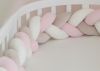Бортик плетёный для кроватки Ellipsebed (белый, бежевый, розовый) - 3
