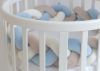 Бортик плетёный для люльки Ellipsebed (белый, бежевый, голубой) - 2
