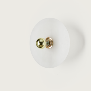 Бра Alba 25 см алебастр + цоколь 5 см золотой металл