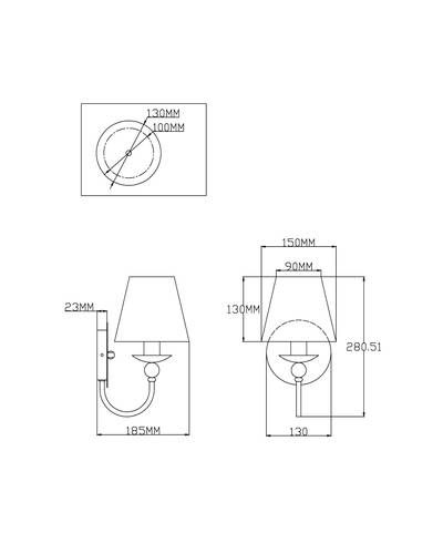 Бра Moderli V2610-1W Feels 1*E14*60W