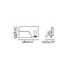 Бра с полкой левое белое Suau USB - 3