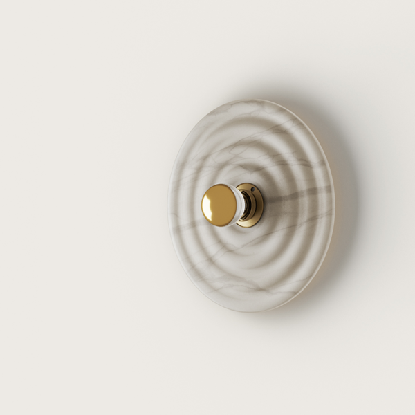 Бра Wave с золотым цоколем A1053 10 см и плафоном из алебастра 1094-30