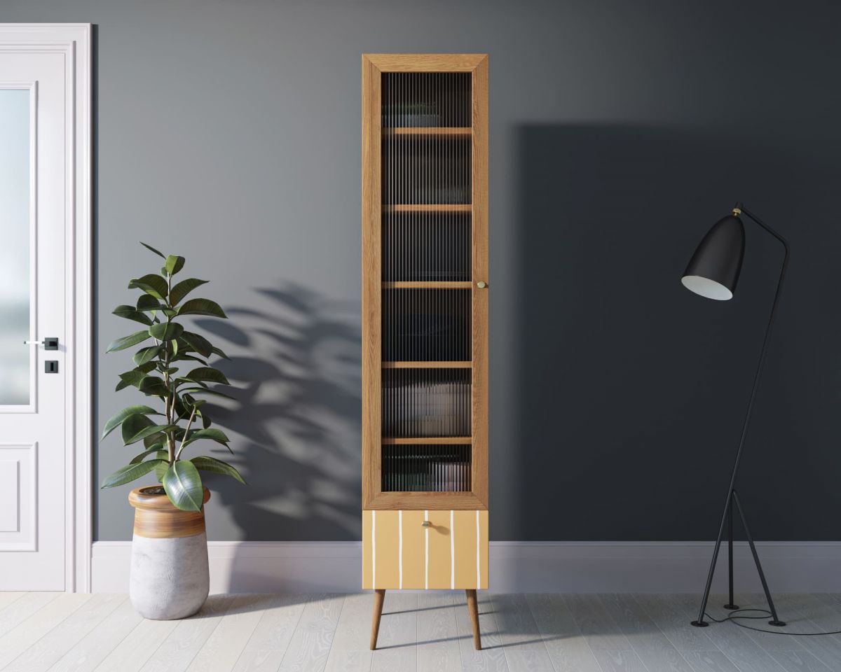 Буфет "Berber" одностворчатый с ящиком принт 43 арт BB48-Print_43