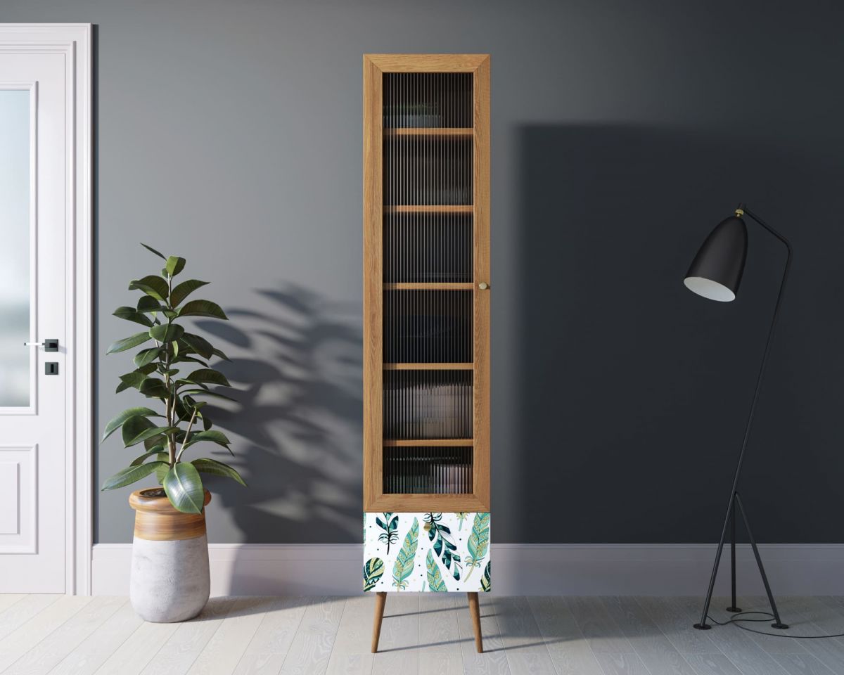 Буфет "Berber" одностворчатый с ящиком принт 44 арт BB48-Print_44