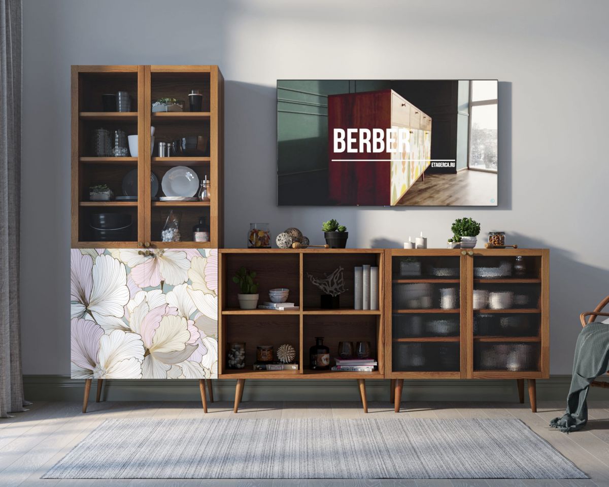 Буфет "Berber" с дверками малый принт 31