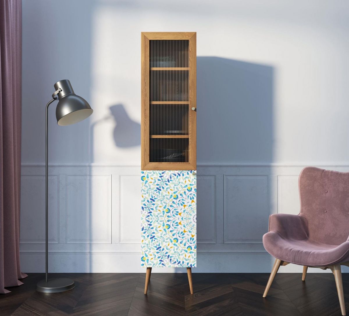 Буфет "Berber" узкий принт 46 арт BB39-Print_46