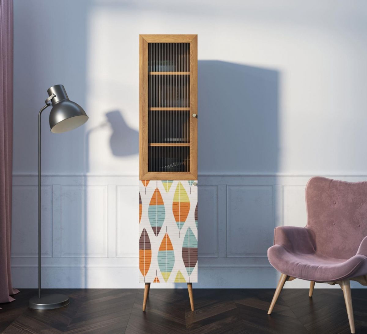 Буфет "Berber" узкий принт 48 арт BB39-Print_48