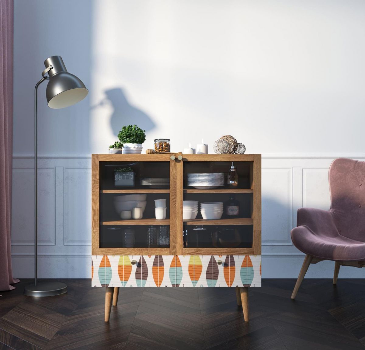 Буфет низкий "Berber" принт 48 арт BB47-Print_48