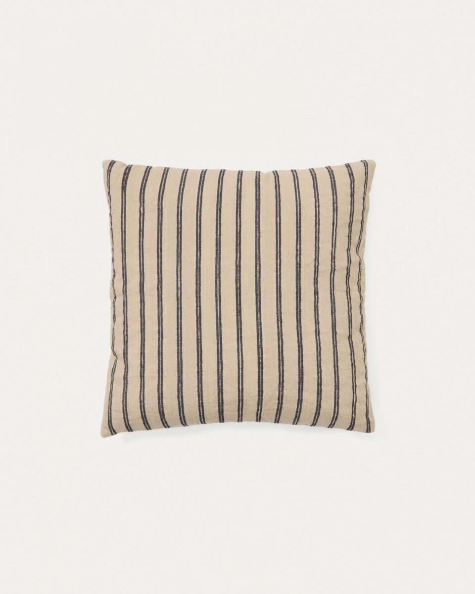 Caliu Чехол для подушки серо-бежевый шелк и хлопок 45 x 45 см