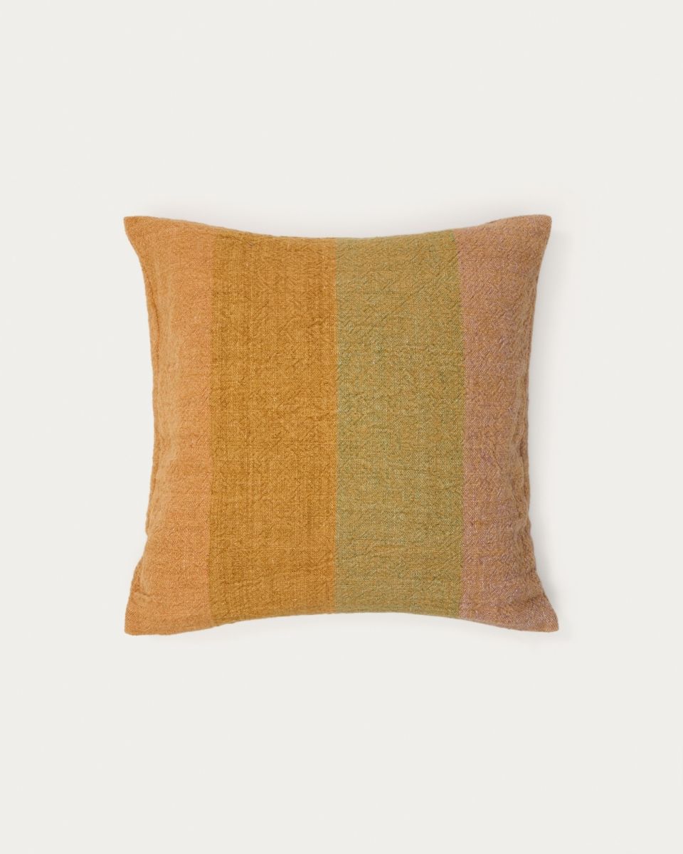 Чехол для подушки Taris из льна в горчичную полоску 50 х 50 см