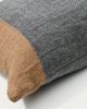 Чехол на подушку Eiko из льна серый с терракотовыми полосками 50 x 50 см - 3