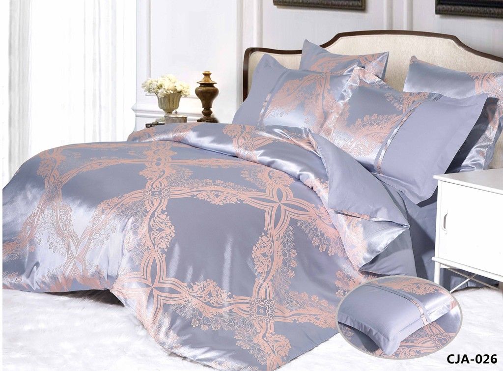 CJA-7-026 КПБ Семейный Сатин Жаккард нав-ки ( 70х70х2 шт+50х70х2шт ) в коробке АльВиТек