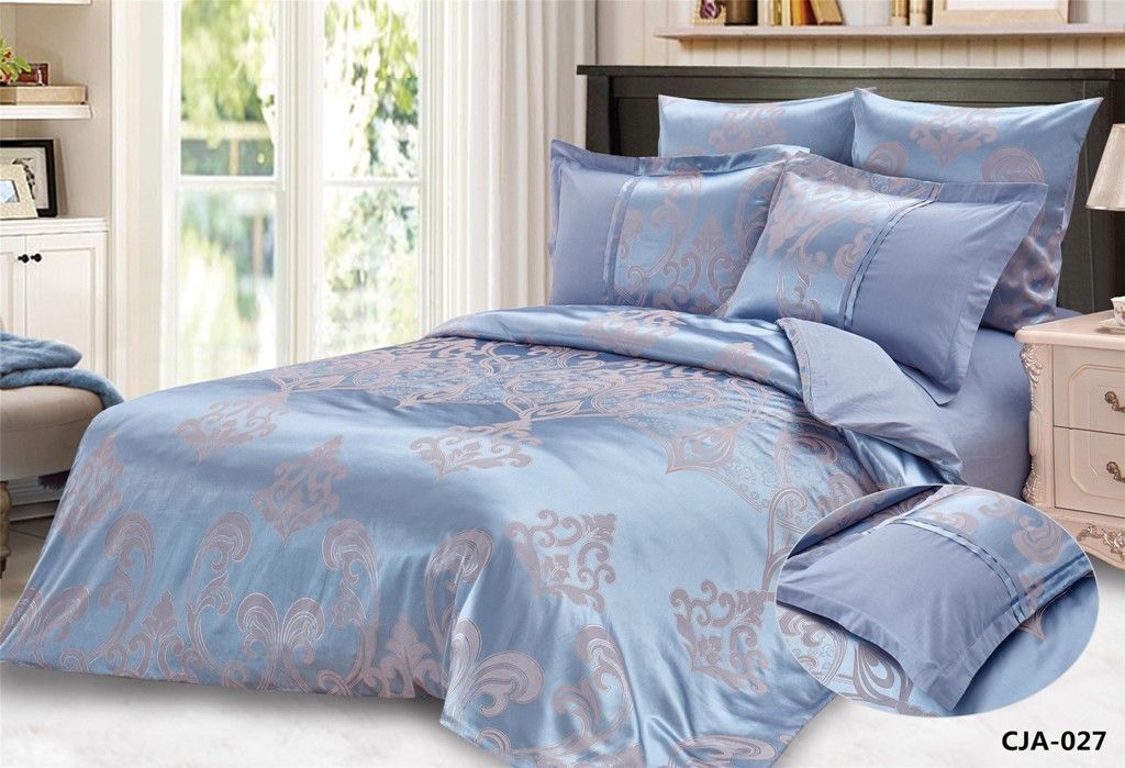 CJA-7-027 КПБ Семейный Сатин Жаккард нав-ки ( 70х70х2 шт+50х70х2шт ) в коробке АльВиТек