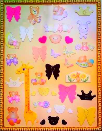 Декоративная накладка "Мишка с бантиком" (020.1 светло-розовый)