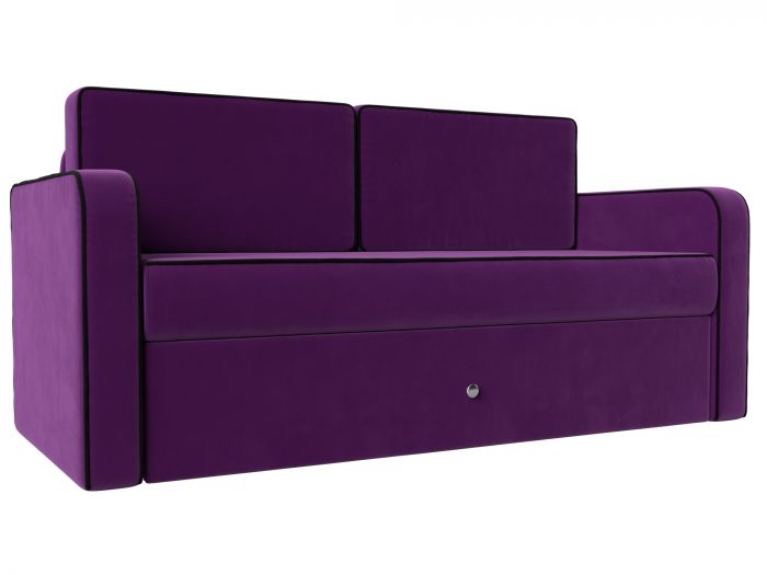 111853 Детский диван трансформер Смарт | Микровельвет | Фиолетовый | Черный