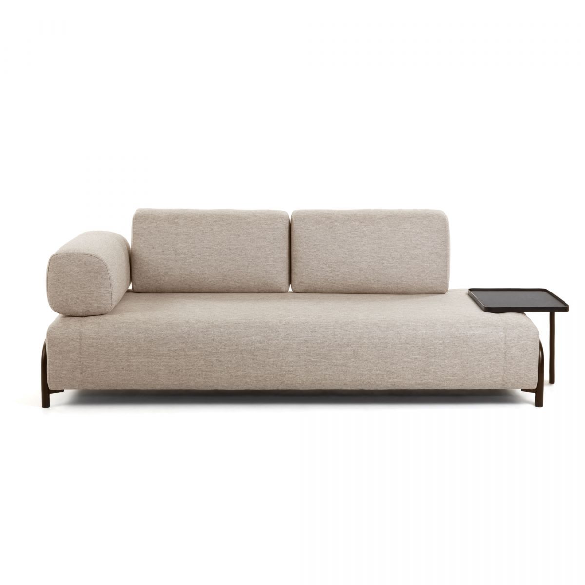 Диван 3 местный Compo с подносом бежевый