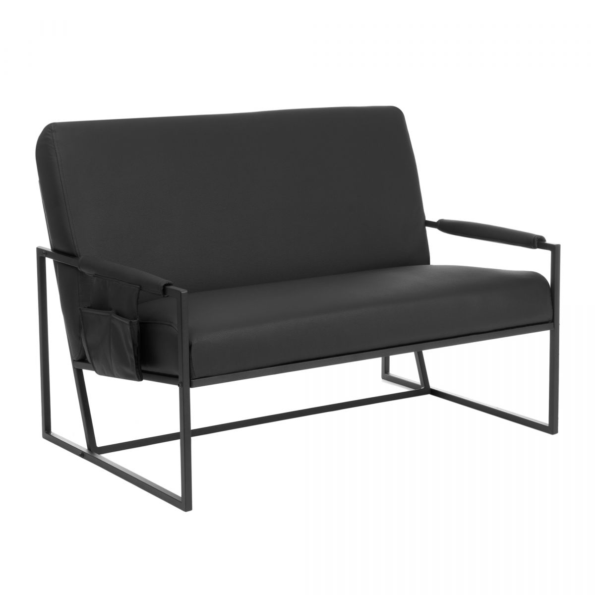 Диван Charli LUX-Чарли Люкс экокожа , Sharp Чёрный