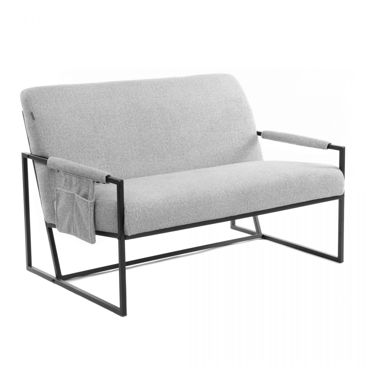 Диван Charli LUX-Чарли Люкс велюр-букле, VT shape silver