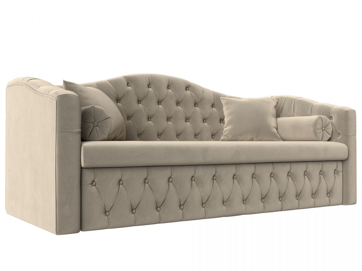 112857 Диван детский прямой Мечта | микровельвет | бежевый