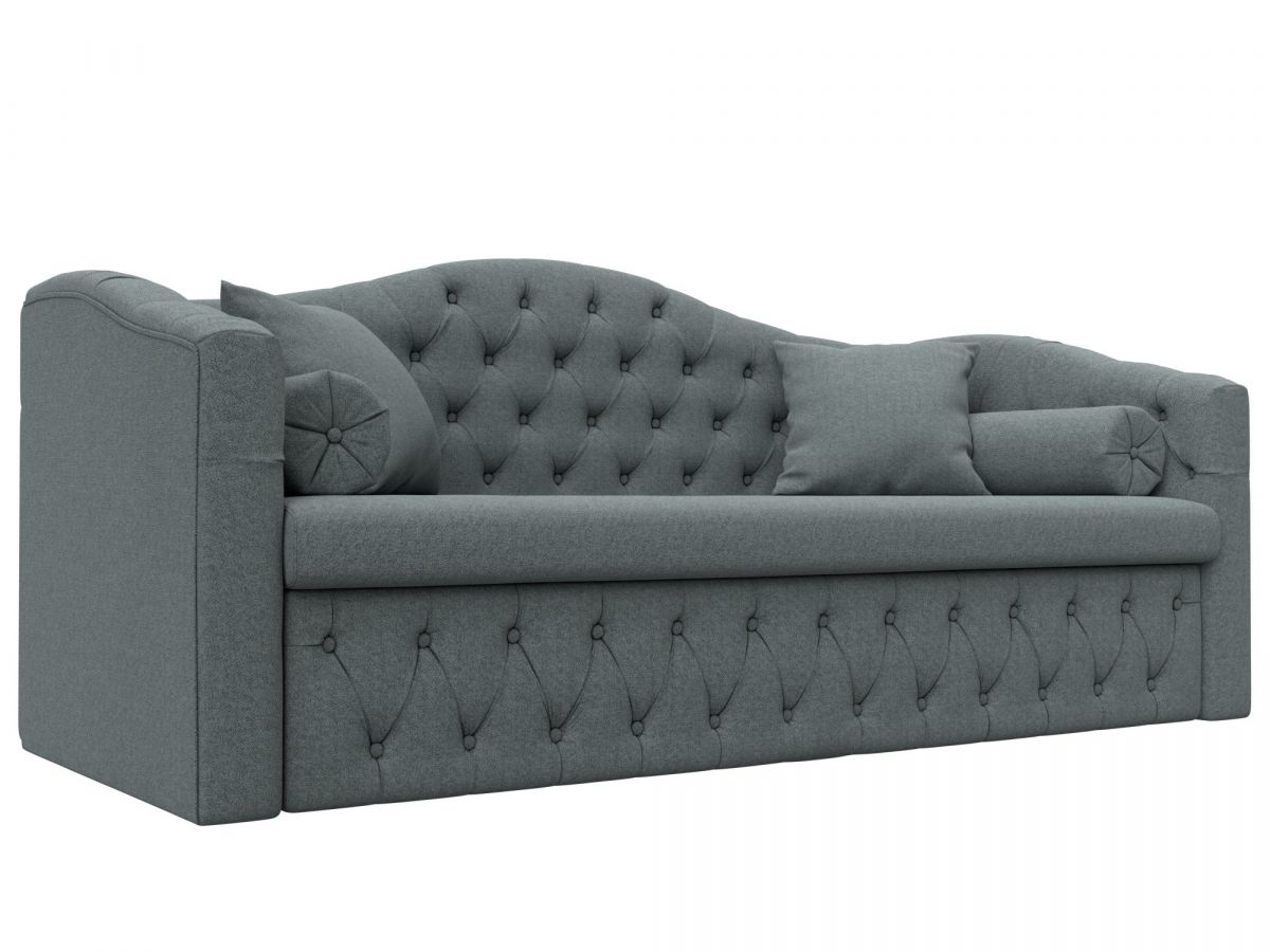 122424 Диван детский прямой Мечта | рогожка | амур серый