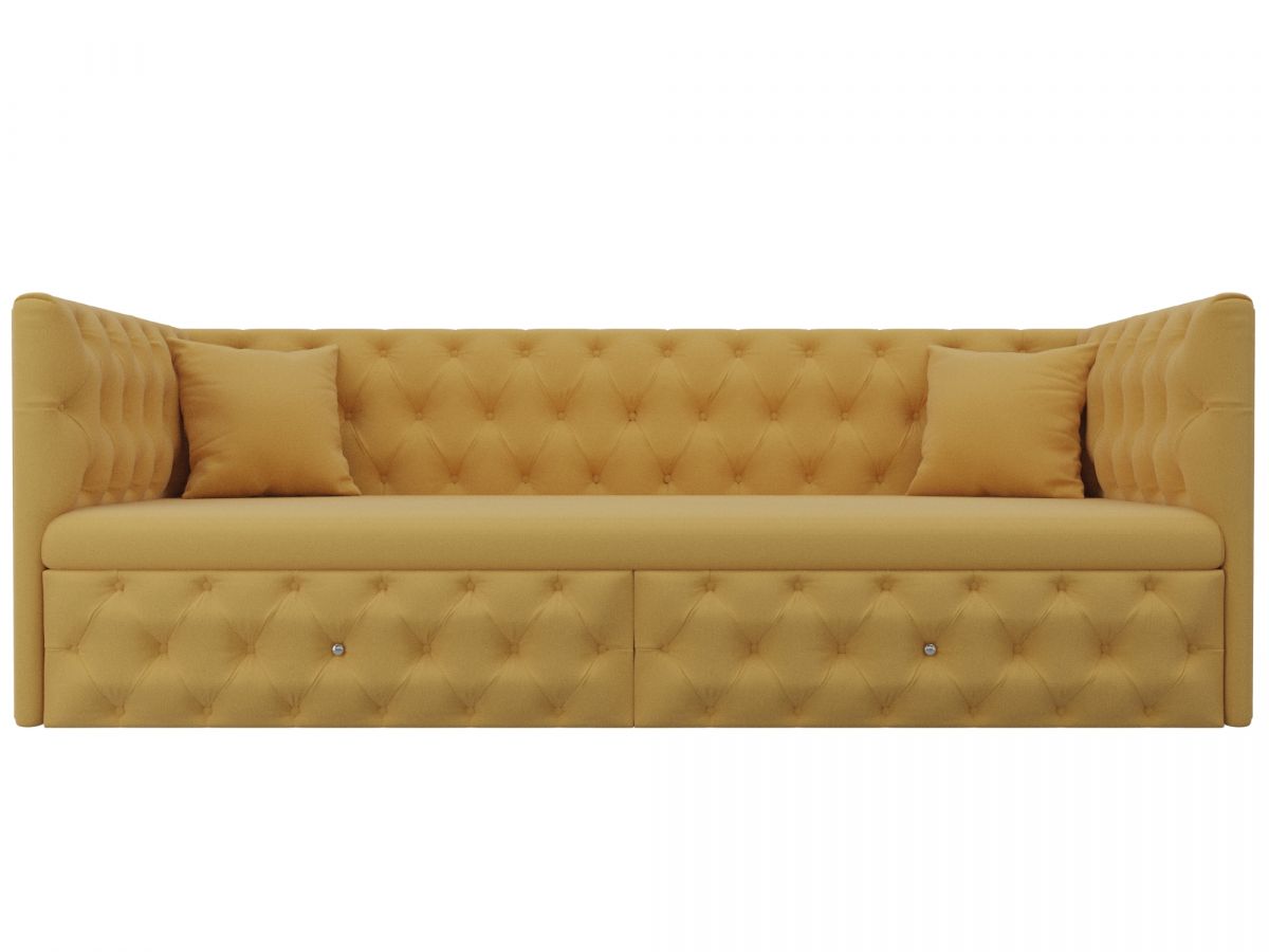 107110 Диван детский прямой Найс | микровельвет | желтый