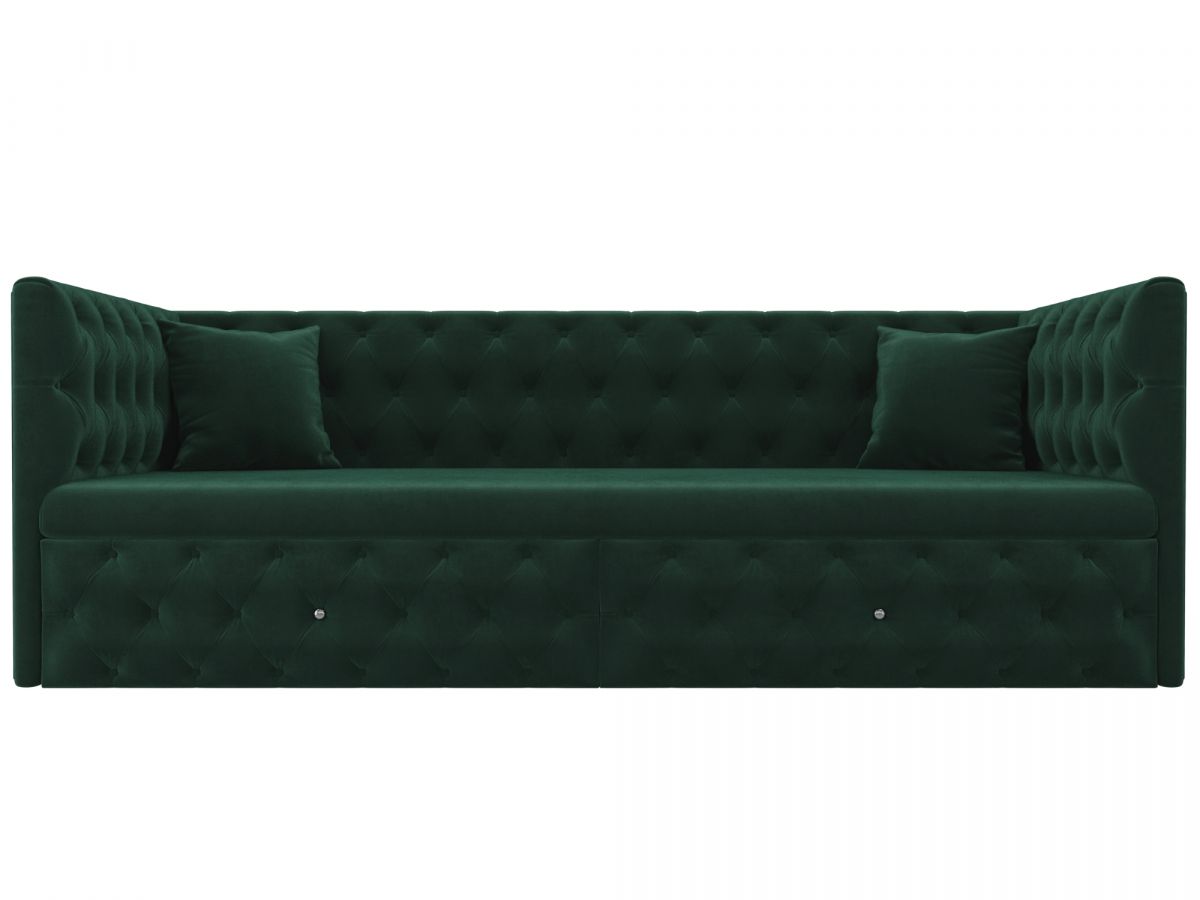 107104 Диван детский прямой Найс | велюр | зеленый