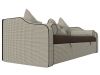 107353 Диван детский прямой Рико | микровельвет, рогожка | коричневый, корфу 02 - 10