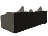 107353 Диван детский прямой Рико | микровельвет, рогожка | коричневый, корфу 02 - 14