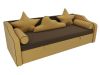 107352 Диван детский прямой Рико | микровельвет | коричневый, желтый - 2