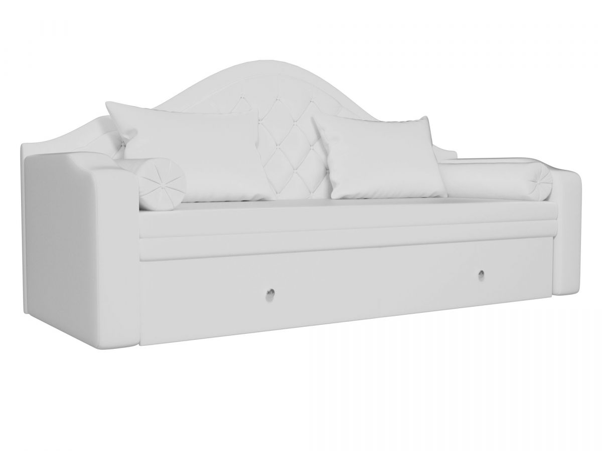 100587 Диван детский прямой Сойер | экокожа | белый