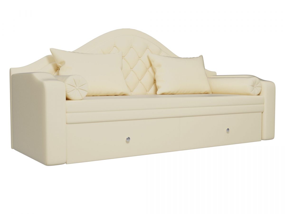 100586 Диван детский прямой Сойер | экокожа | бежевый