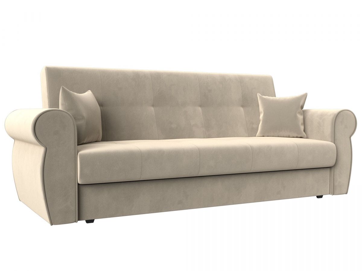 118349 Диван-книжка Лига-019 | микровельвет | бежевый