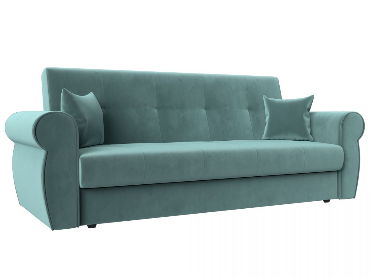 118335 Диван-книжка Лига-019 | велюр | бирюзовый