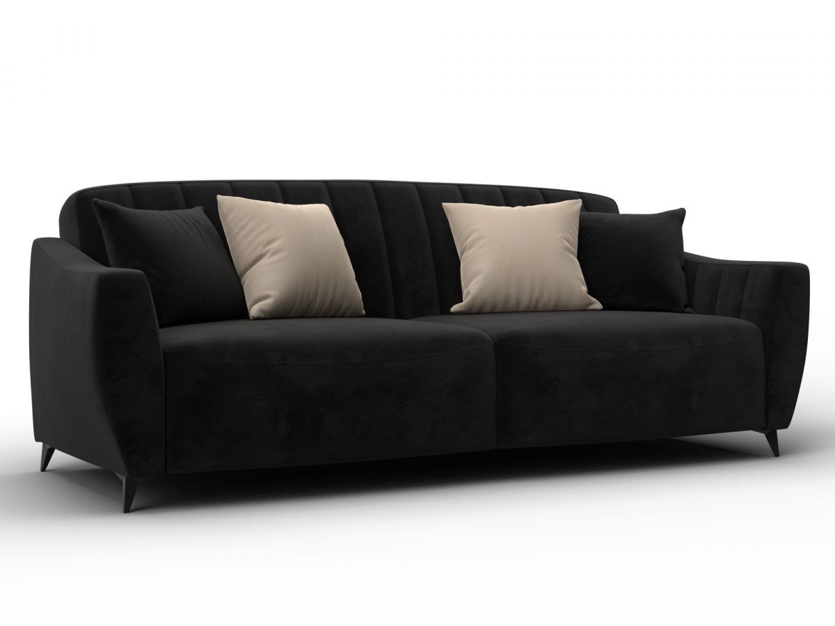 132536 Диван-книжка Лига-095 НПБ | велюр | черный