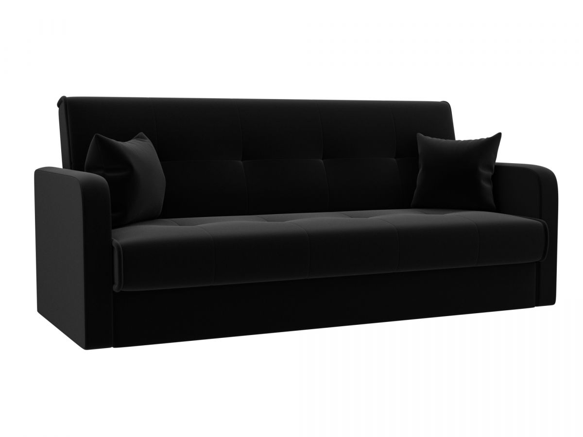 103082 Диван-книжка Надежда | микровельвет | черный