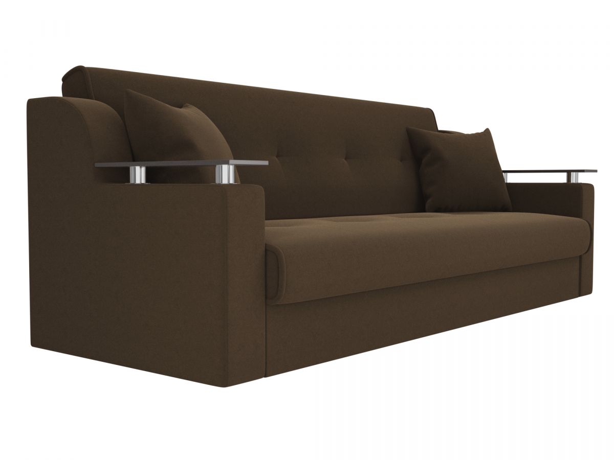 100617 Диван-книжка Сенатор | микровельвет | коричневый