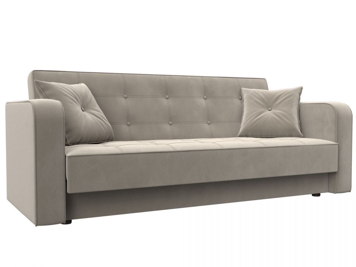 121780 Диван-книжка Тур | микровельвет | бежевый