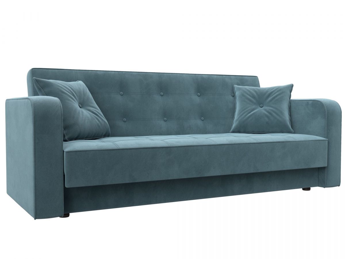 121775 Диван-книжка Тур | велюр | бирюзовый