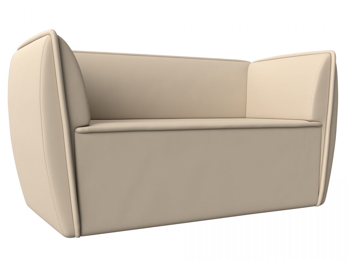 112074 Диван кухонный прямой Бергамо 2-х местный | экокожа | бежевый