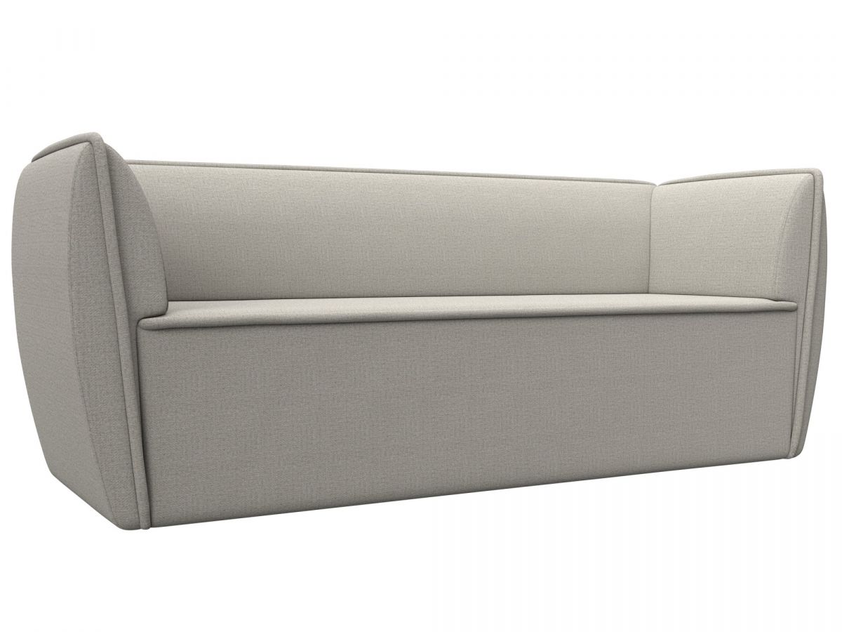 122443 Диван кухонный прямой Бергамо 3-х местный | рогожка | амур бежевый